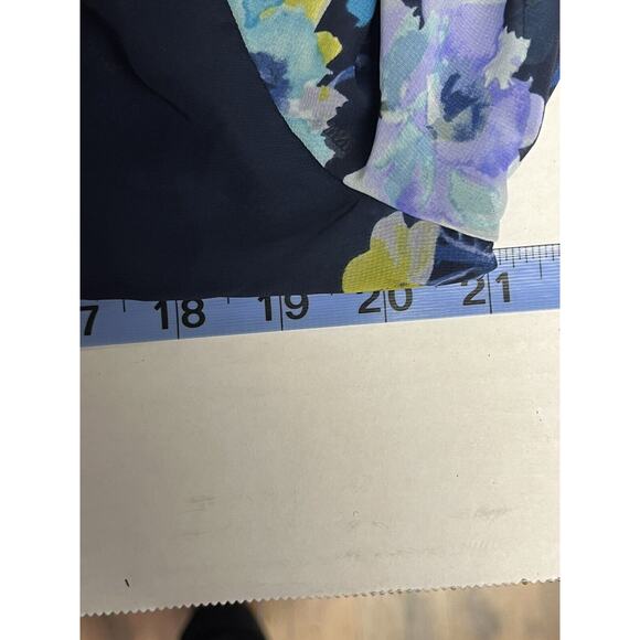 Susan Graver Women's Blue Floral Sheer Button Up Blouse 2 Bloom Core Feminine - Picture 6 of 9